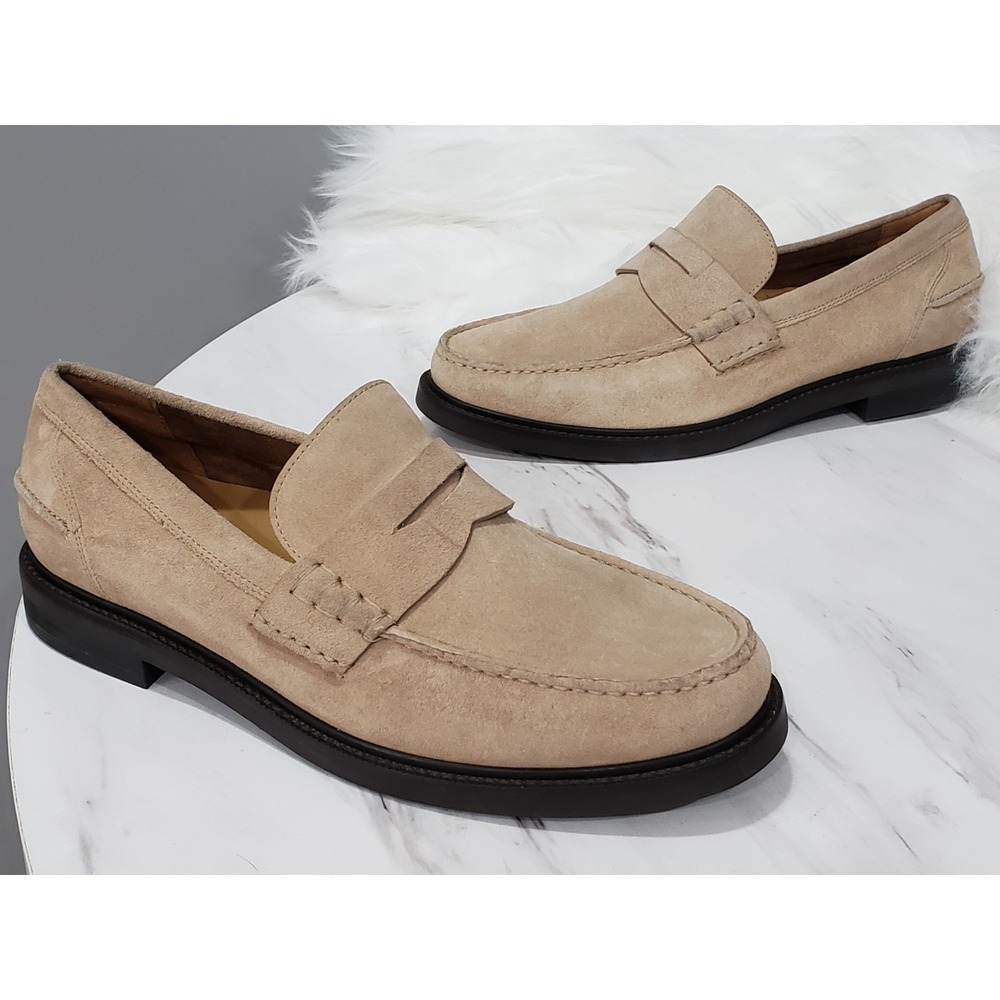 NEW NO BOX SZ10 COLE HAAN Men's Pinch Prep Penny Loafer Suede C39776 beige taupe